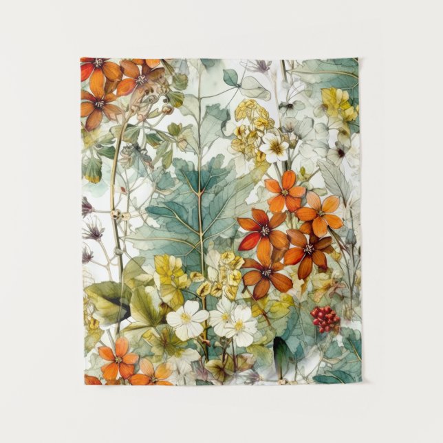 Flowers nature art  tapestry (Front)
