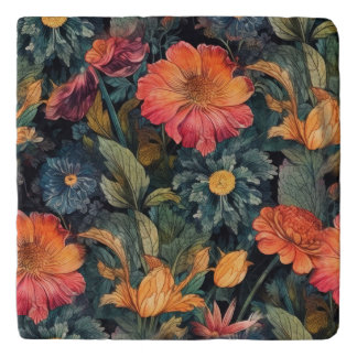 Flowers nature art  trivet