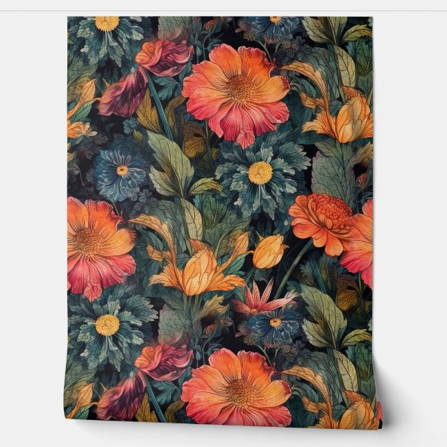 Flowers nature art  wallpaper  (Unrolling)