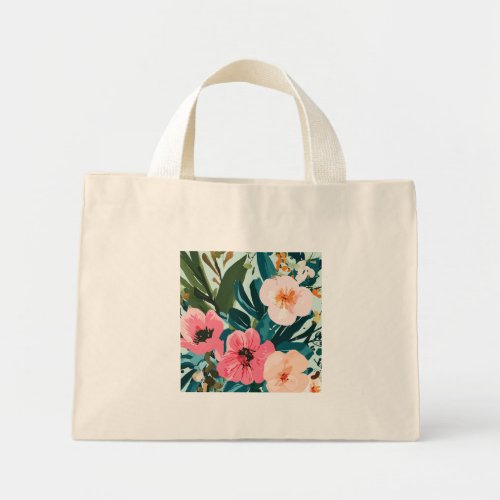 flowers nature landscape art mini tote bag