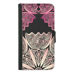 Flowers nature pattern, vintage illustration. samsung galaxy s5 wallet case