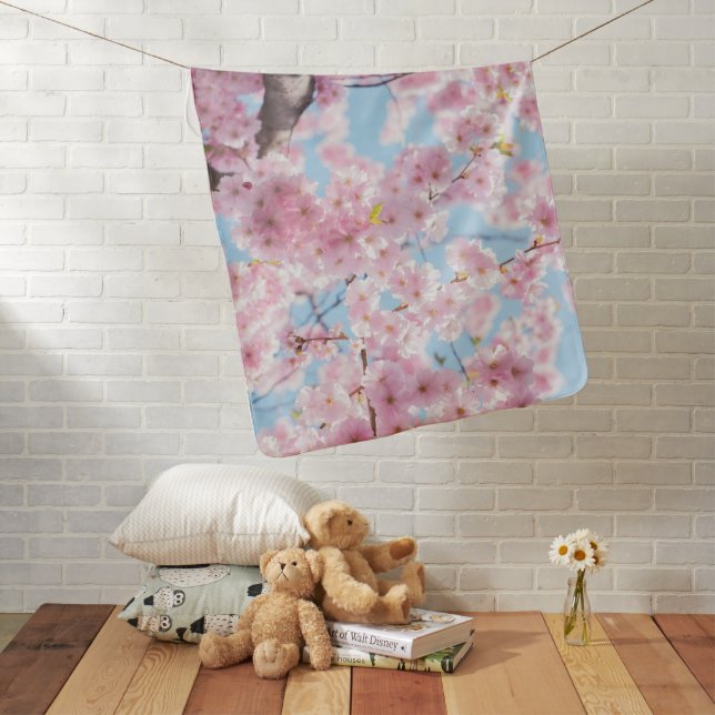 flowers nature pink baby blanket (In Situ)