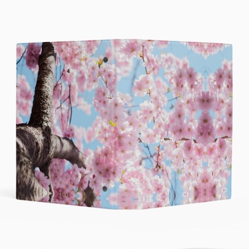 flowers nature pink mini binder