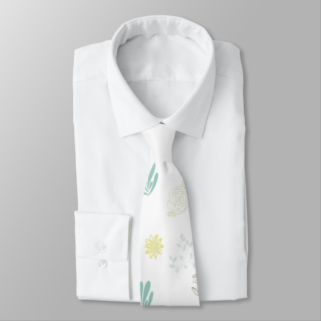 Flowers Neck Tie (Tied)