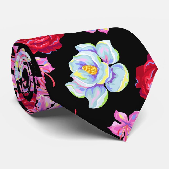 Flowers   neck tie (Rolled)