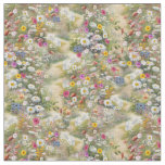 Flowers next to a path fabric