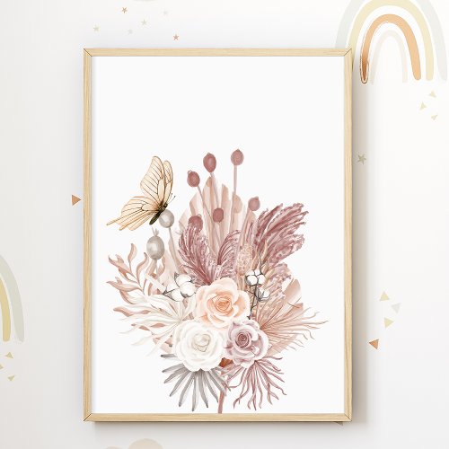 Flowers Nursery Poster Nature Kids Room Print