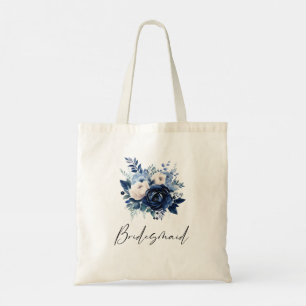 Flowers of Blue Bridesmaid Tote Bag