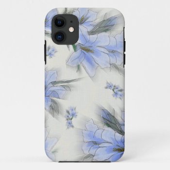 Flowers Of Blue Iphone 11 Case by EnKore at Zazzle