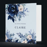 Flowers of Blue Wedding lIGHT bLUE 3 Ring Binder<br><div class="desc">Flowers of Blue Wedding invitation featuring Dark and light blue florals -  LIGHT BLUE</div>