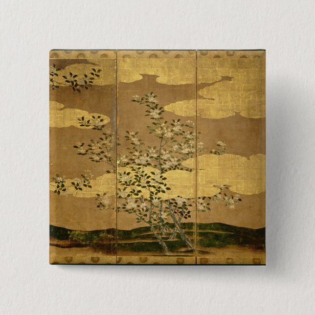 Flowers of Camellias Button (Front)