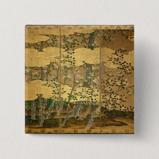 Flowers of Camellias Button (Front)