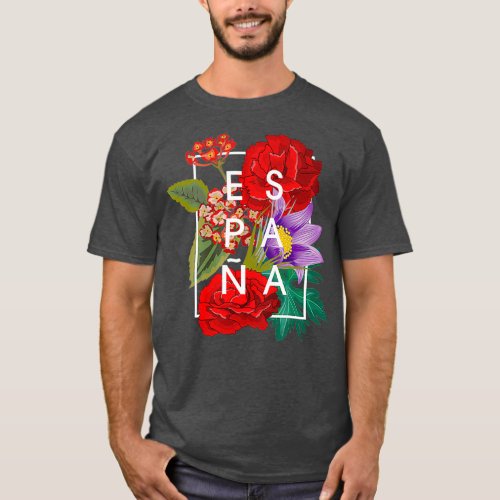 Flowers of Espaa  Spain Word Art  Spanish Pride T_Shirt