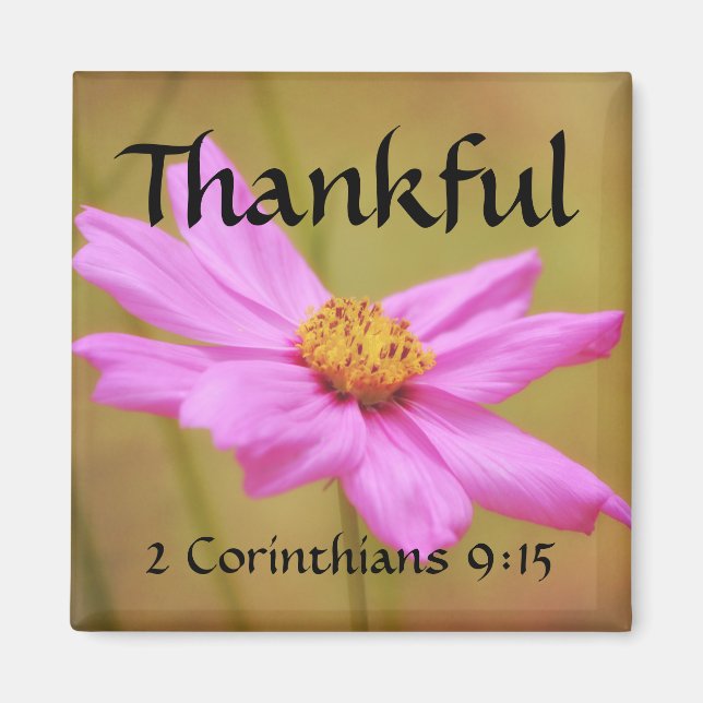 Flowers of Faith 2 Corinthians Cosmos Magnet (Front)