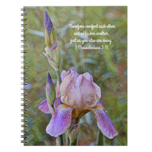 Flowers of Faith Iris Comfort Prayer Notebook