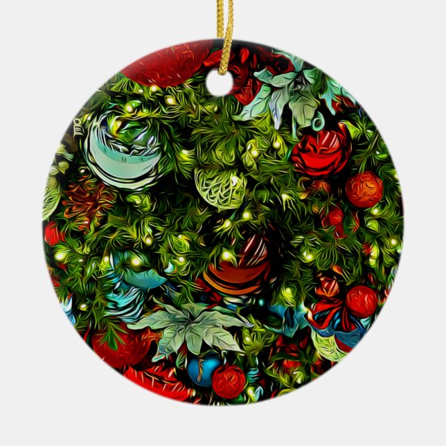 Flowers of Faith Matthew Poinsettia Ornament (Front)