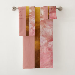 Flowers of Faith (Peach/Gold)   Bath Towel Set