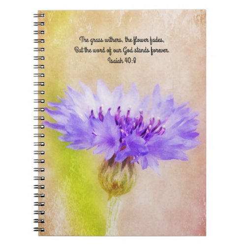 Flowers of Faith Promises Button Flower Notebook