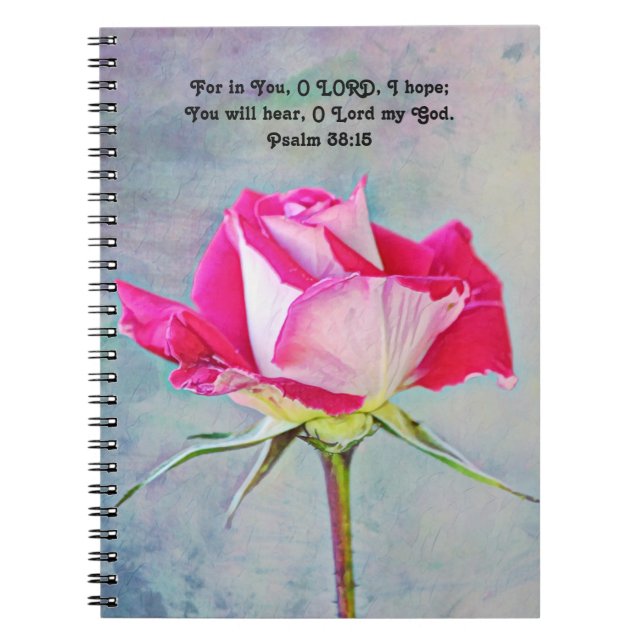 Flowers of Faith Rose Hope Prayer Journal Notebook (Front)