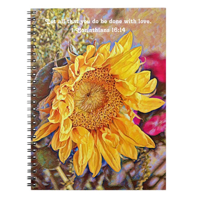 Flowers of Faith Sunflower Love Prayer Journal (Front)