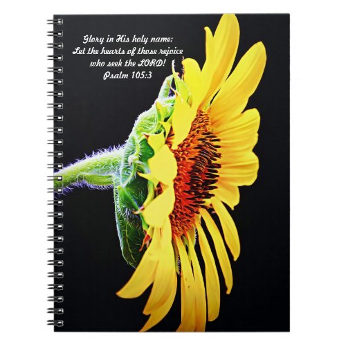 Flowers of Faith Sunflower Shining Prayer Notebook