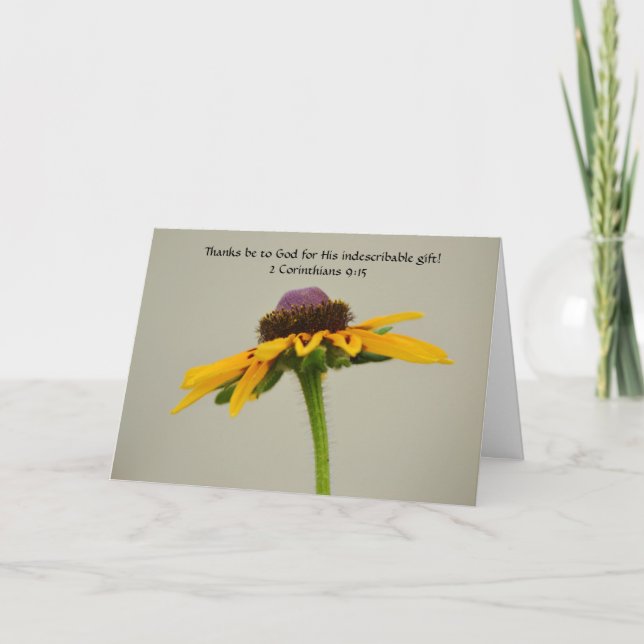 Flowers of Faith Wildflower Thank You Card (Front)