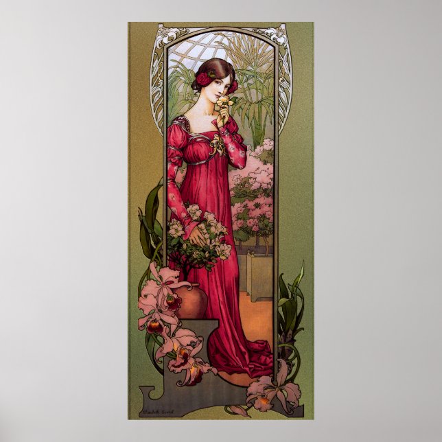 Flowers Of Gardens by Élisabeth Sonrel Poster (Front)