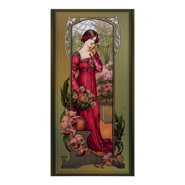 Flowers Of Gardens by Élisabeth Sonrel Poster (Front)
