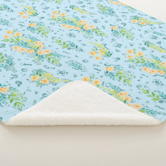 "Flowers of heaven" Sherpa Blanket