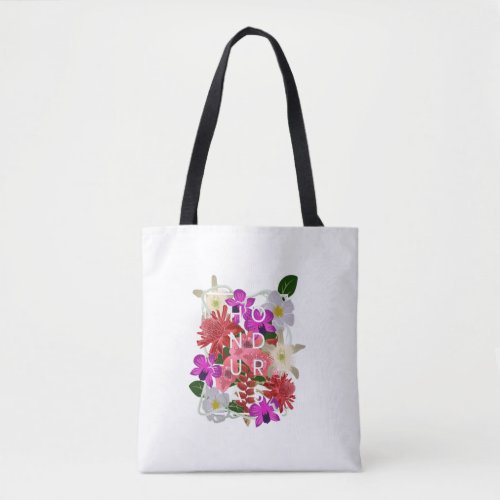 Flowers Of Honduras Word Art   Honduran Pride  Tote Bag