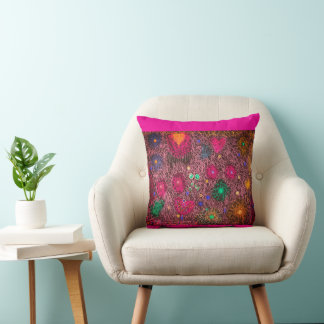 Flowers of hope throw pillow