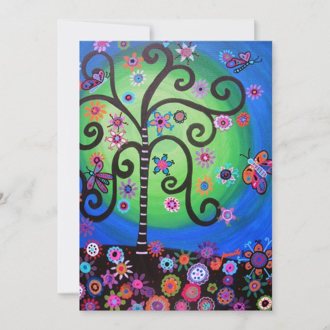 FLOWERS OF LIFE BAR/BAT MITZVAH INVITATION (Front)