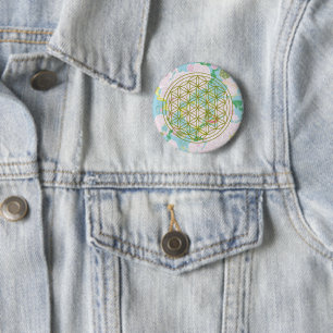 Flowers of life button