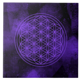 Flowers of life ceramic tile