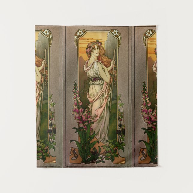 Flowers Of Mountains by Élisabeth Sonrel Tapestry (Front)