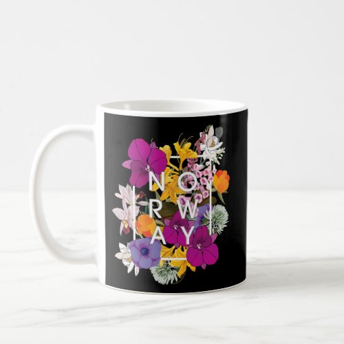 Flowers Of Norway Word _ Norwegian Pride Coffee Mug