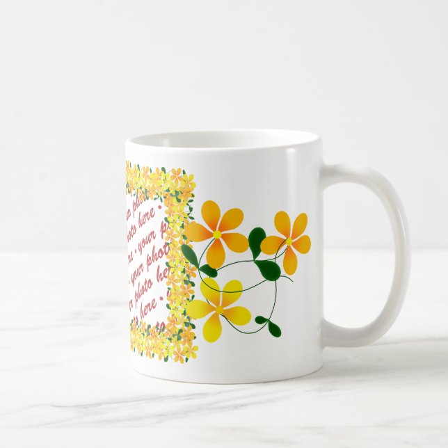 Flowers of Orange & Yellow Frame Coffee Mug (Right)