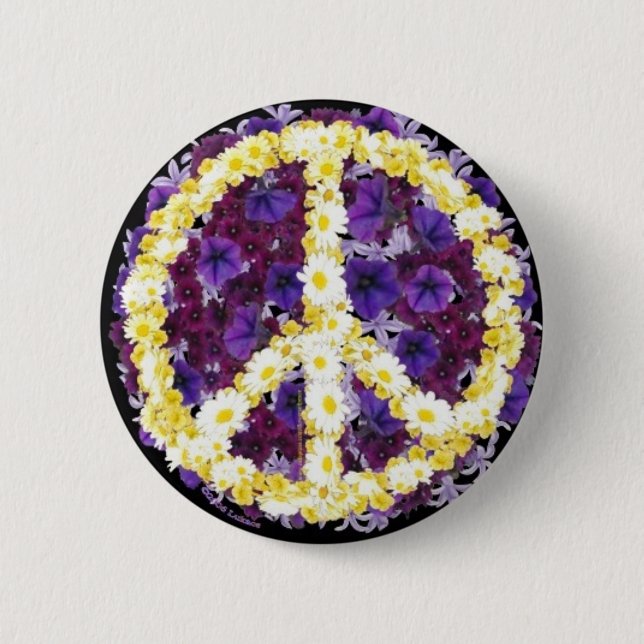 flowers of peace button (Front)
