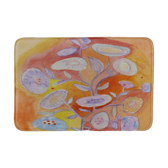 flowers of summer bath mat (Front)