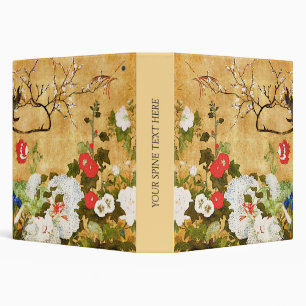 Flowers of the four seasons, Saito Ippo, Asian Art 3 Ring Binder