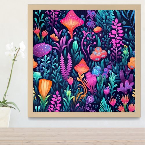 Flowers of the Sea _ Aqua Flora Framed Art