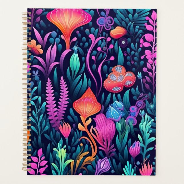 Flowers of the Sea - Aqua Flora Planner (Front)