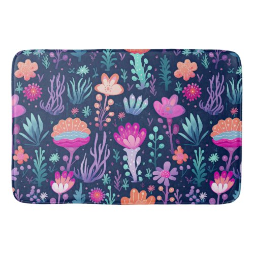 Flowers of the Sea _ Coral Serenade Bath Mat