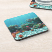 Flowers of the Sea Cork Coasters