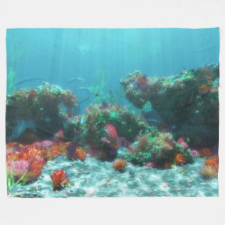 Flowers of the Sea Fleece Blanket