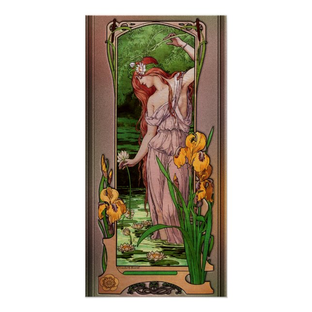 Flowers Of Water by Élisabeth Sonrel Poster (Front)