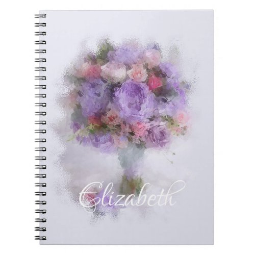 Flowers Oil Painting Elegant Modern Template Notebook