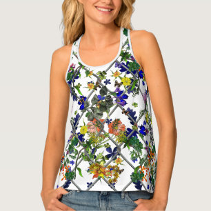 Flowers on a Fence Tank Top
