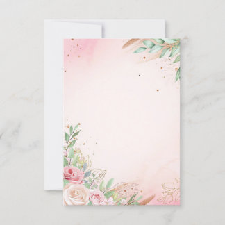 Flowers on a pink background invitation