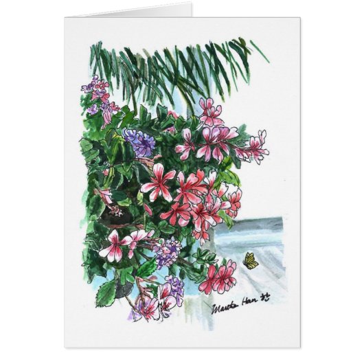Flowers on a street cards (Front)